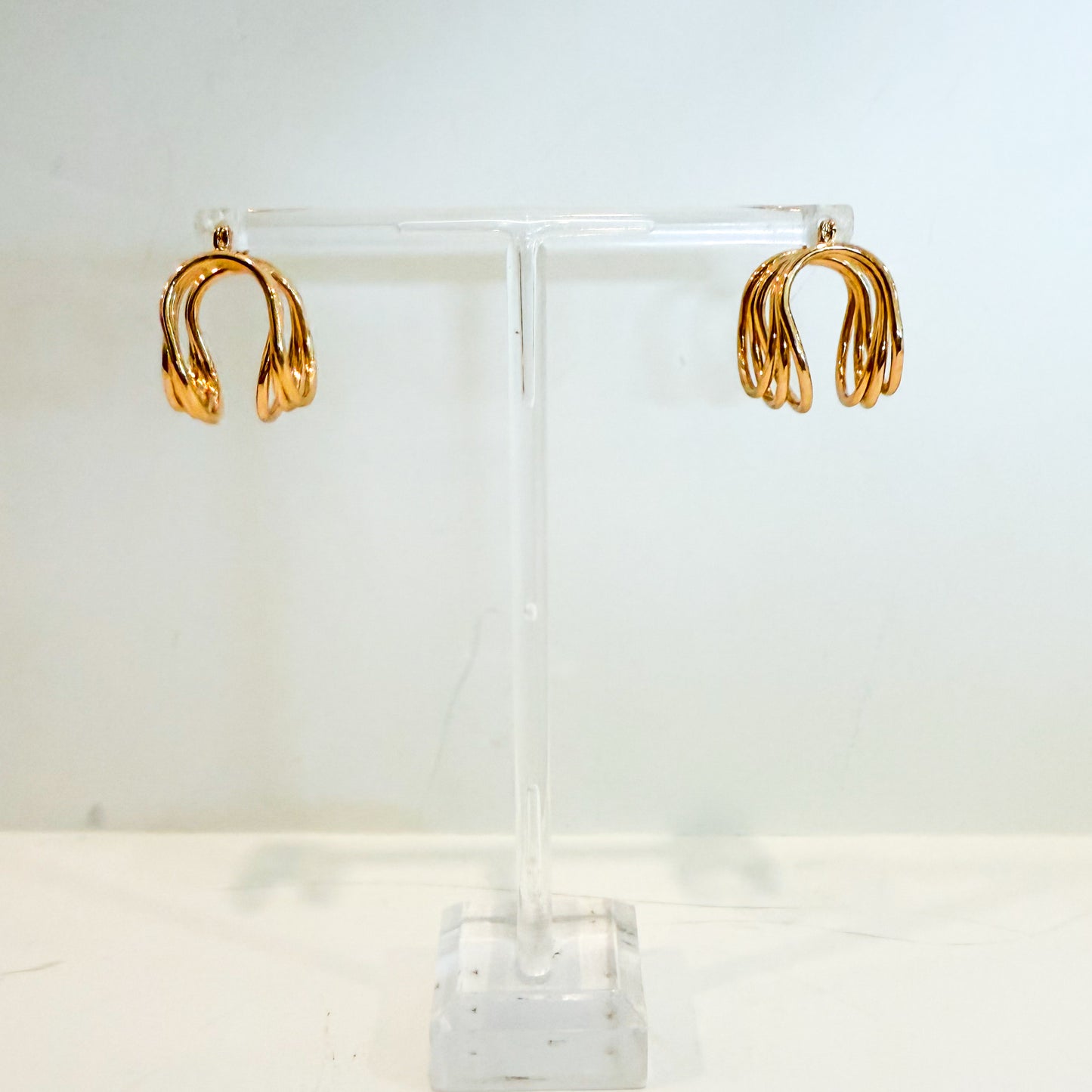 U-shaped Gold Mini Hoops
