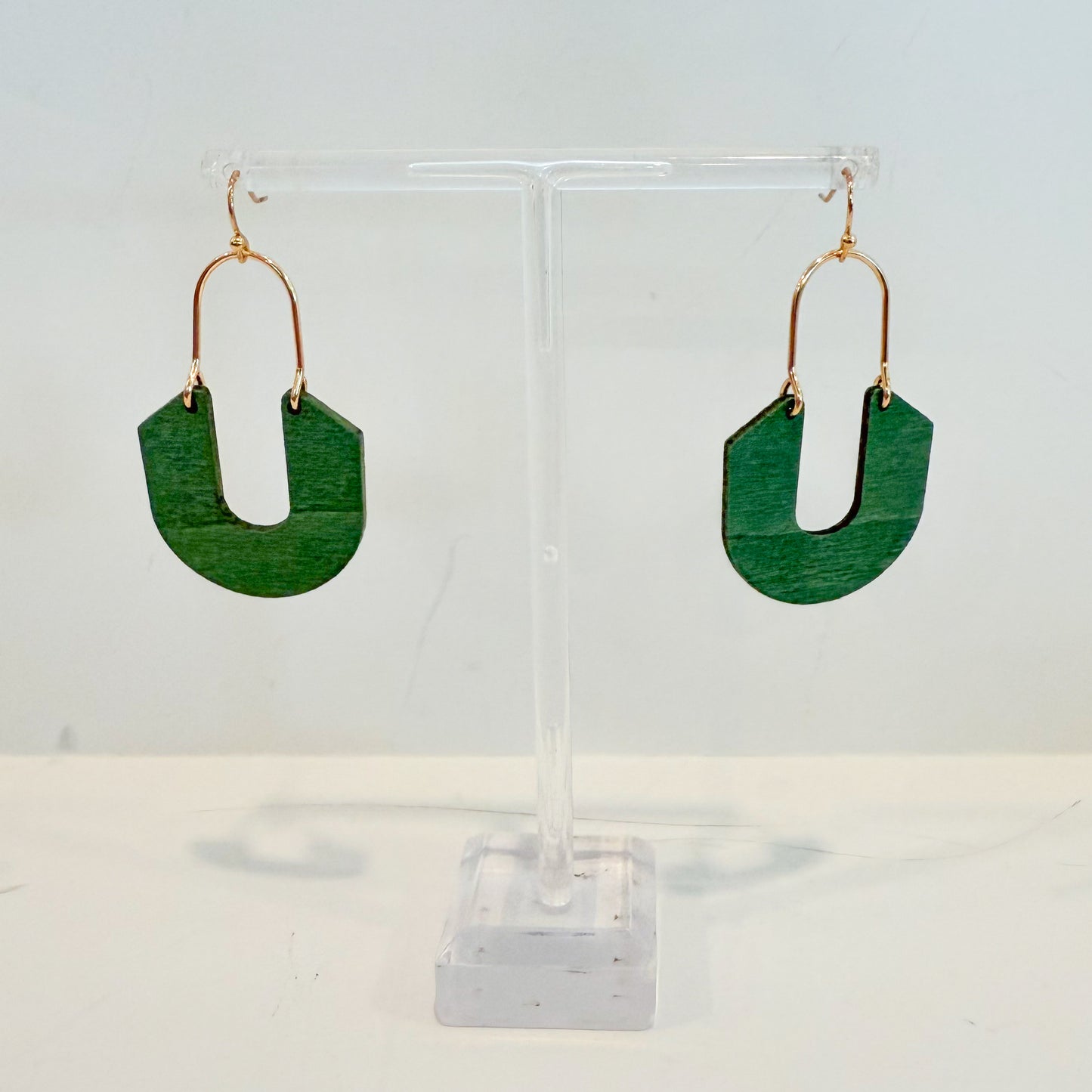 Green Dangle Earrings