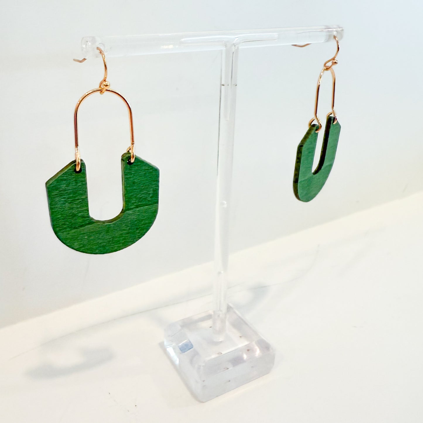 Green Dangle Earrings