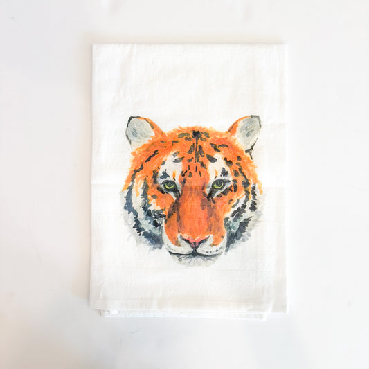 Tiger Face Tea Towel