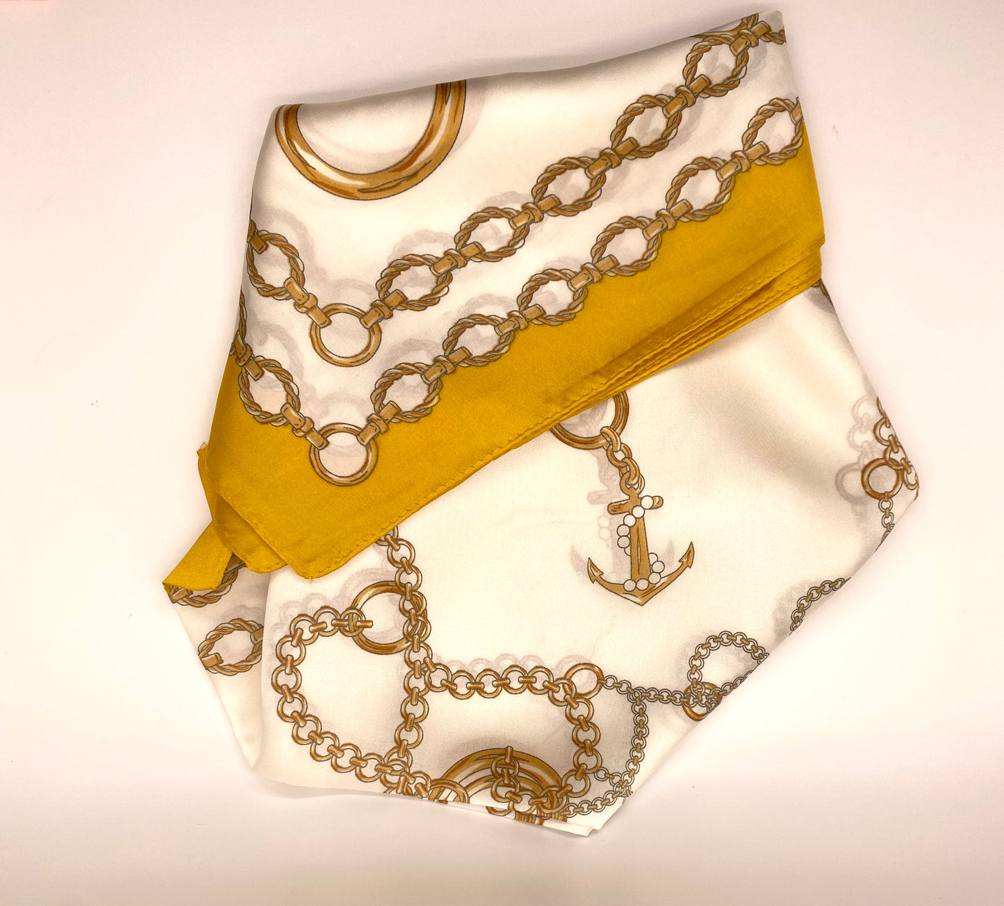 Chain and Anchor Silk Scarf