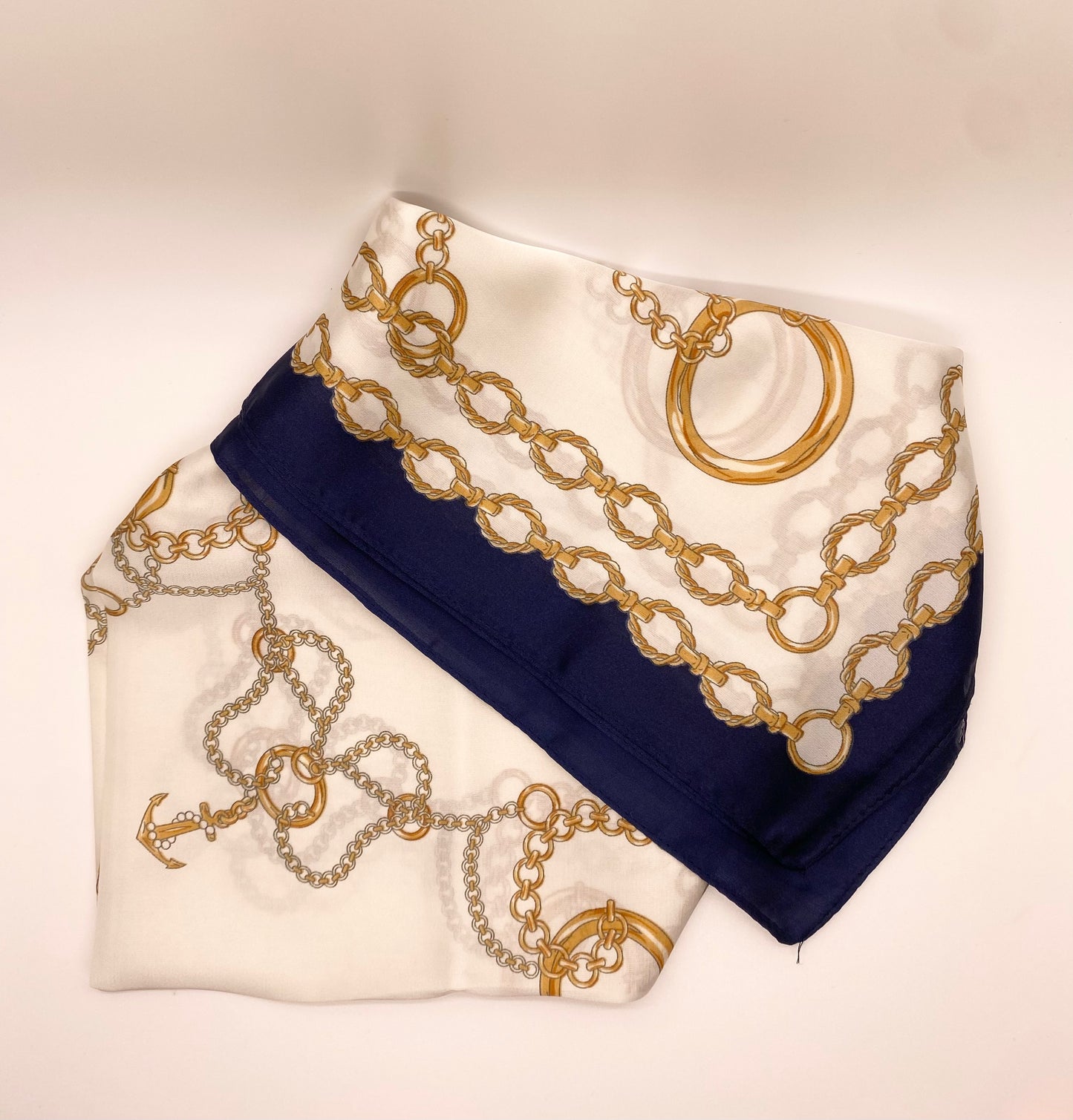 Chain and Anchor Silk Scarf
