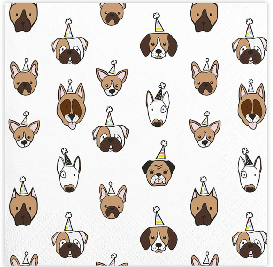 Birthday Dog Pattern Napkins