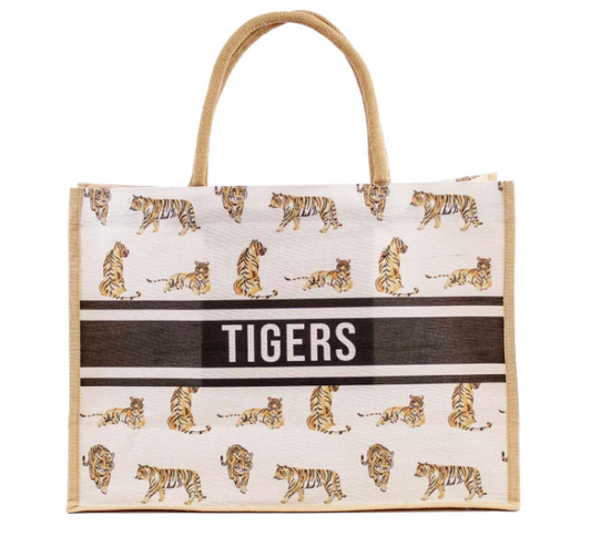 Forever Tiger Jute Tote