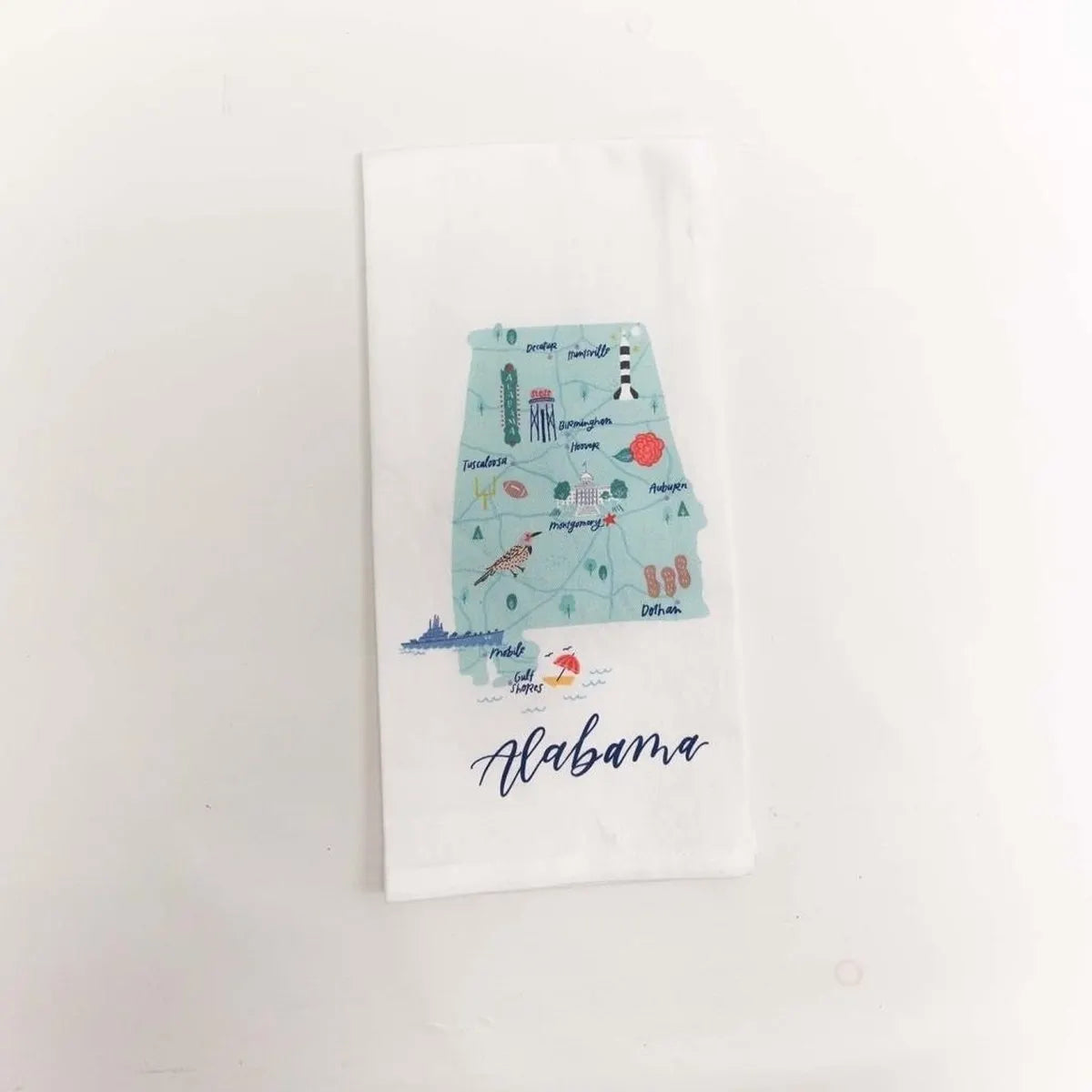 State of Alabama Tea Towel