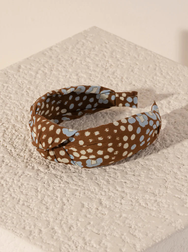 Knotted Flower Print Headband