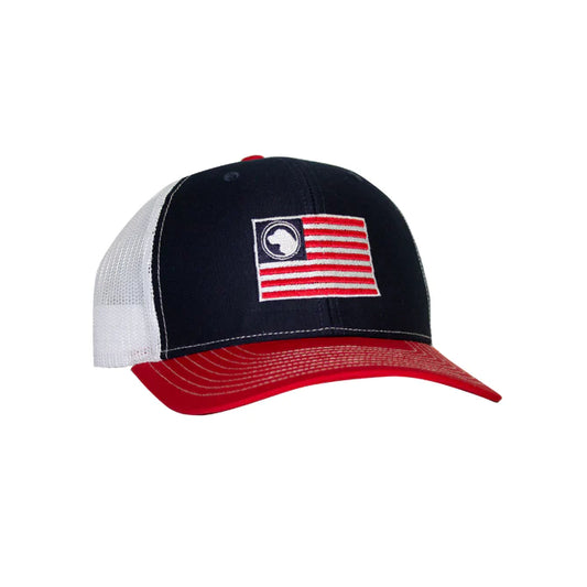 Brown Dog Navy-White-Red Hat