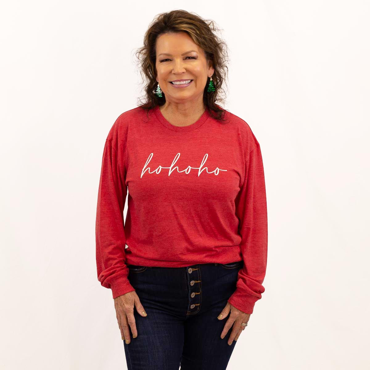 HoHoHo Long Sleeve Crew Neck T-shirt