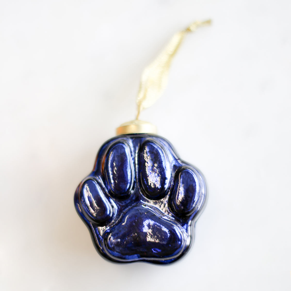 Tiger Paw Glass Ornament