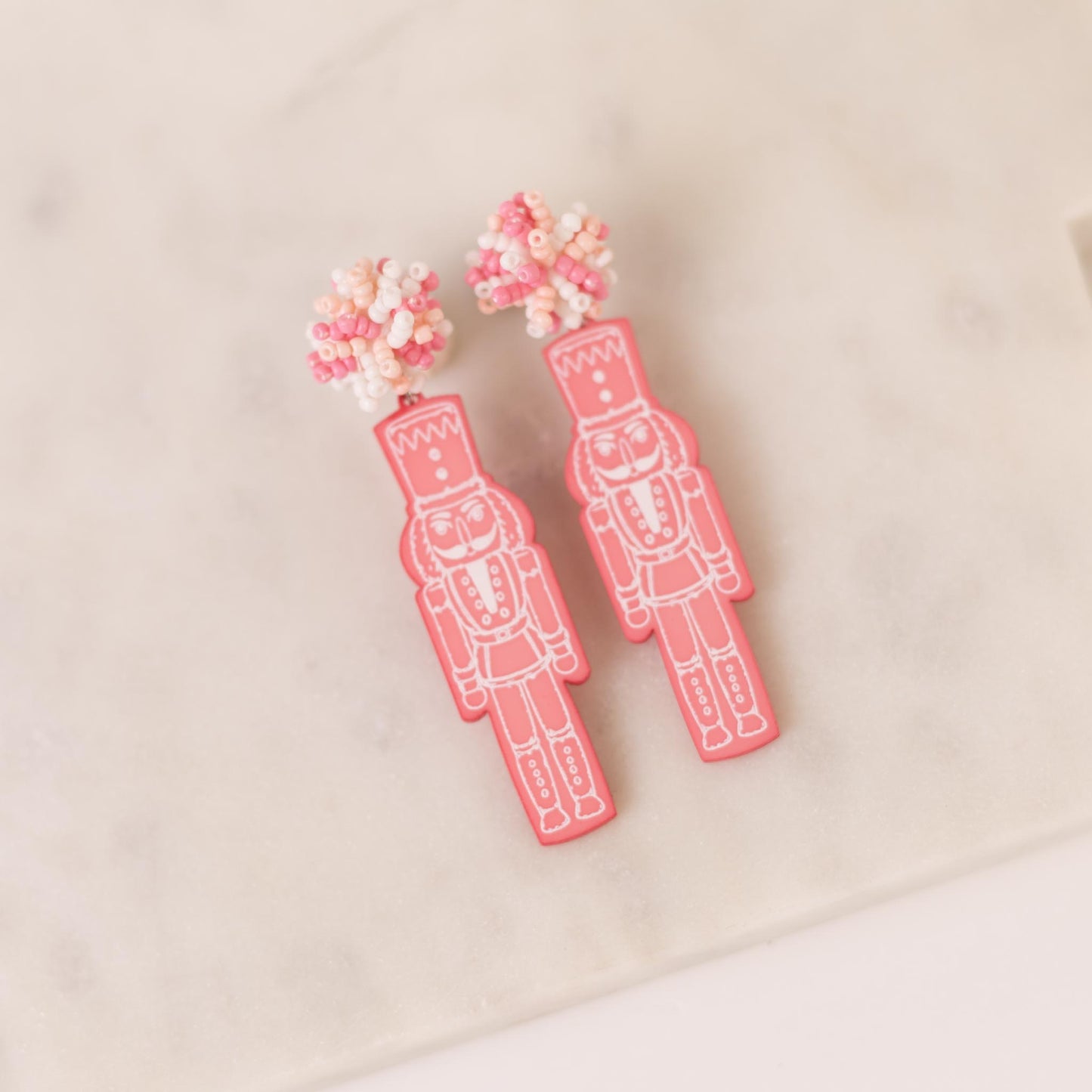 Nutcracker Pom Pom Drop Earrings