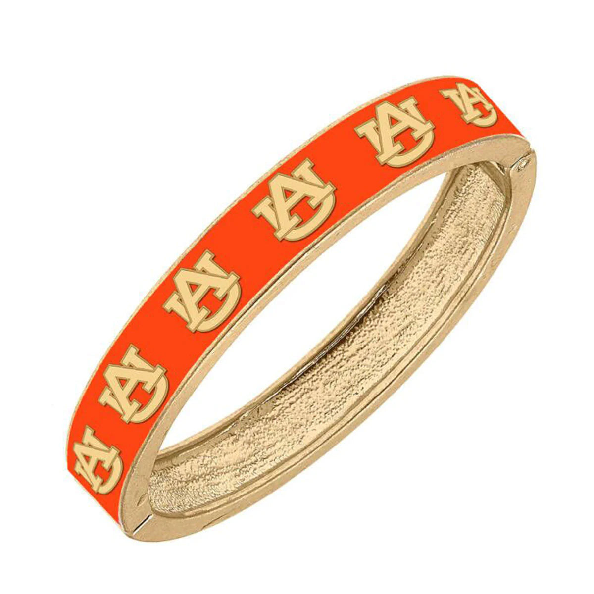 Auburn University Enamel Hinge Bangle in Burnt Orange