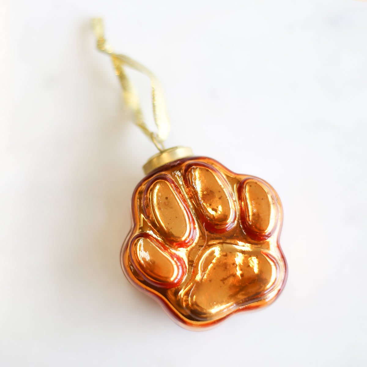 Tiger Paw Glass Ornament