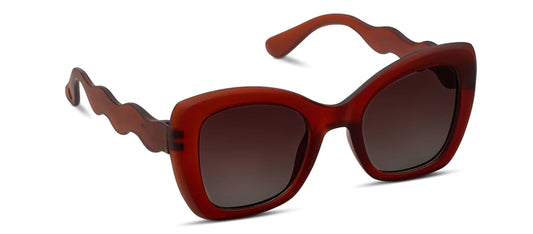 Peepers Palm Springs- Dark Red Sunglasses