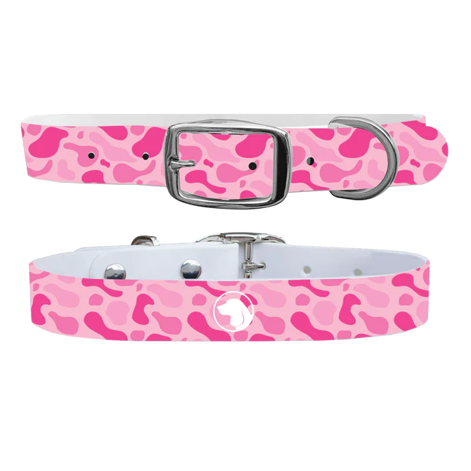 Brown Dog Pink Camo Dog Collar
