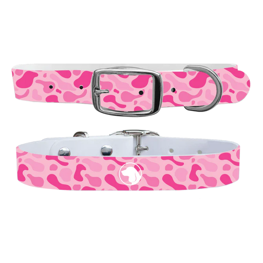 Brown Dog Pink Camo Dog Collar
