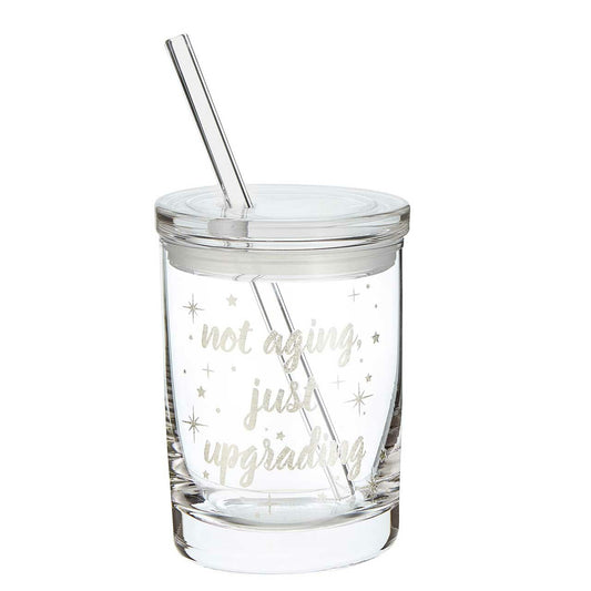 Not Aging Just Upgrading Double Old-Fashioned Glass With Lid