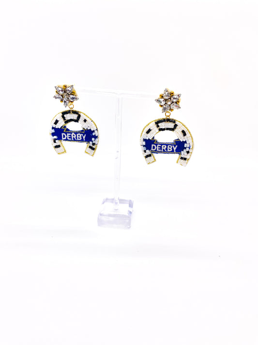 Derby Day Horseshoe Earrings