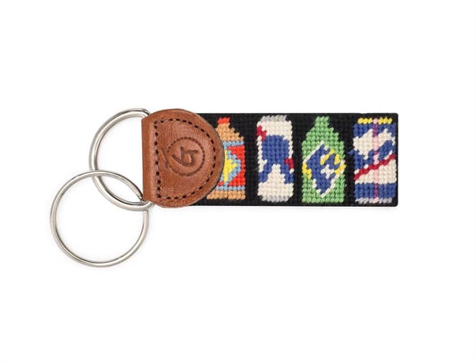 Beer Needlepoint Keychain