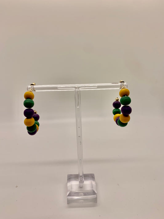 Mardi Gras Color Themed Hoops