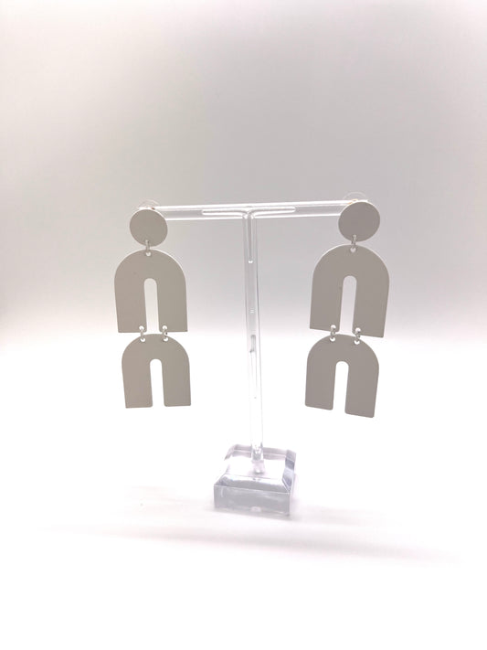 Marshmallow White Earring