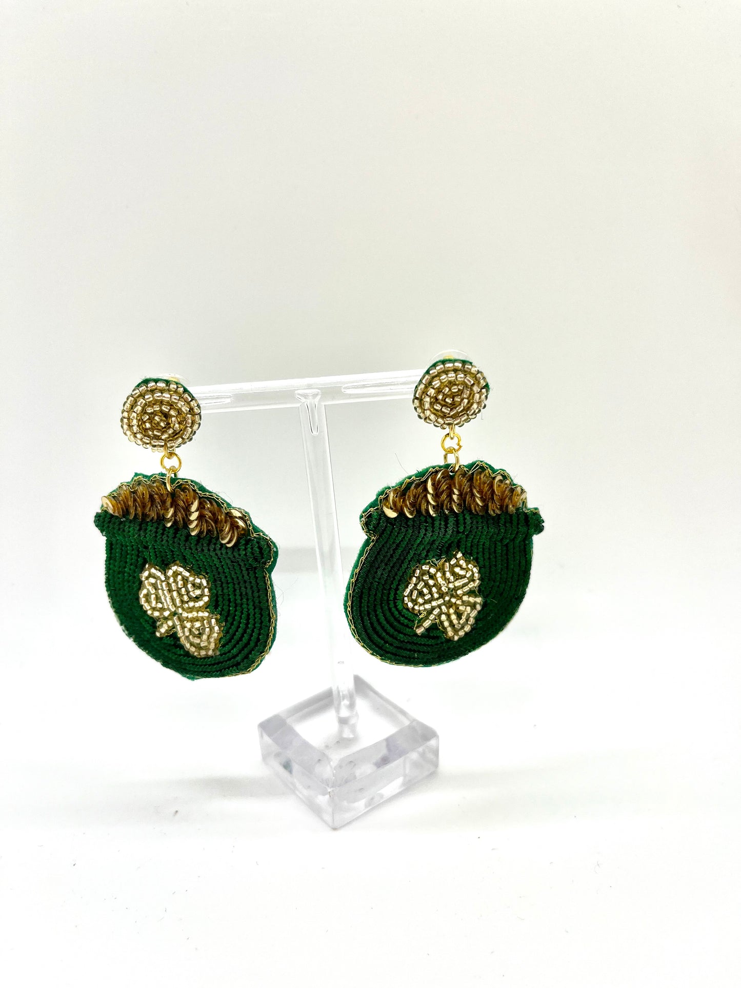 Saint Patrick's Pot of Gold Earrings