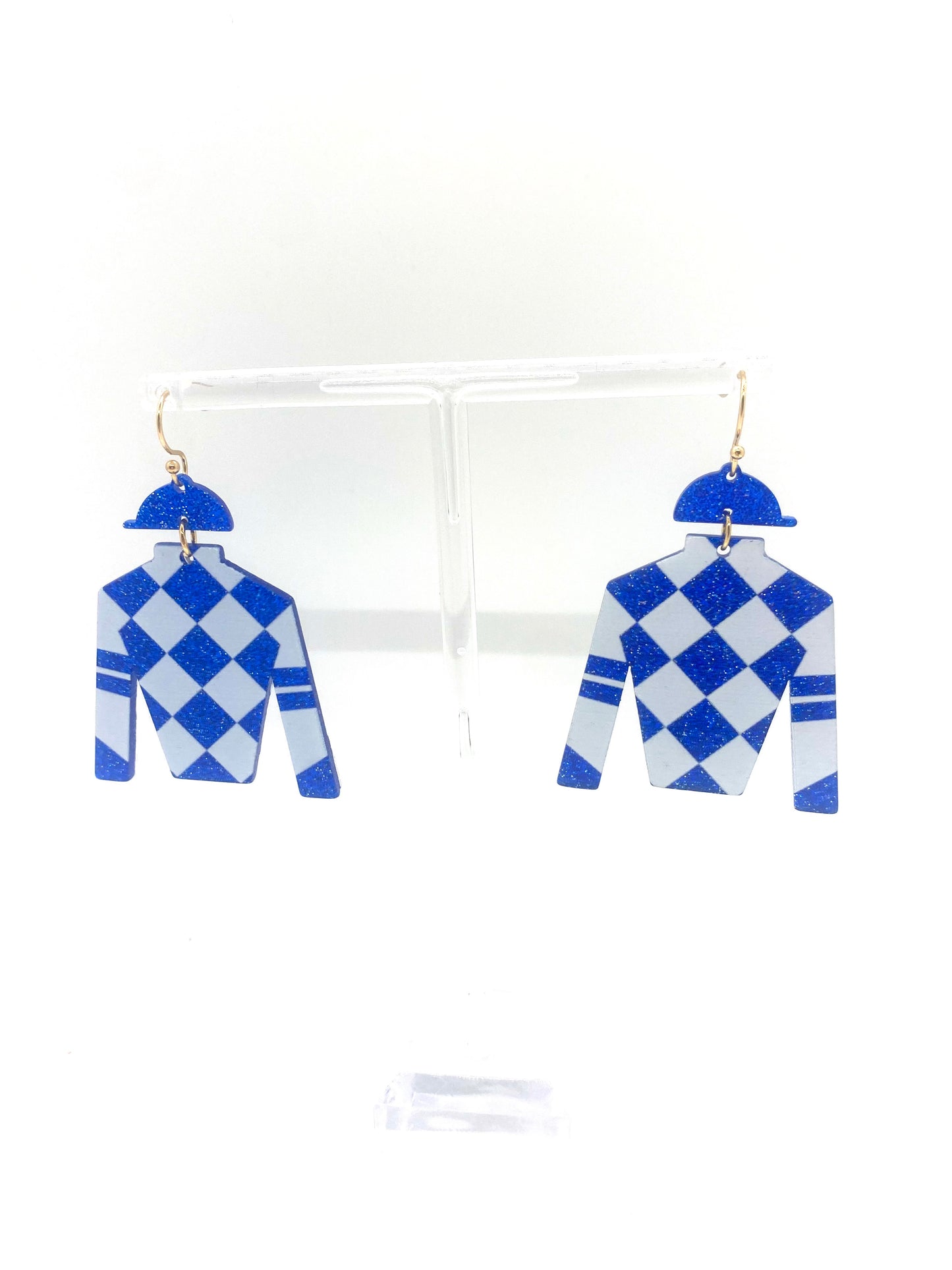 Blue Jockey Jacket Earrings