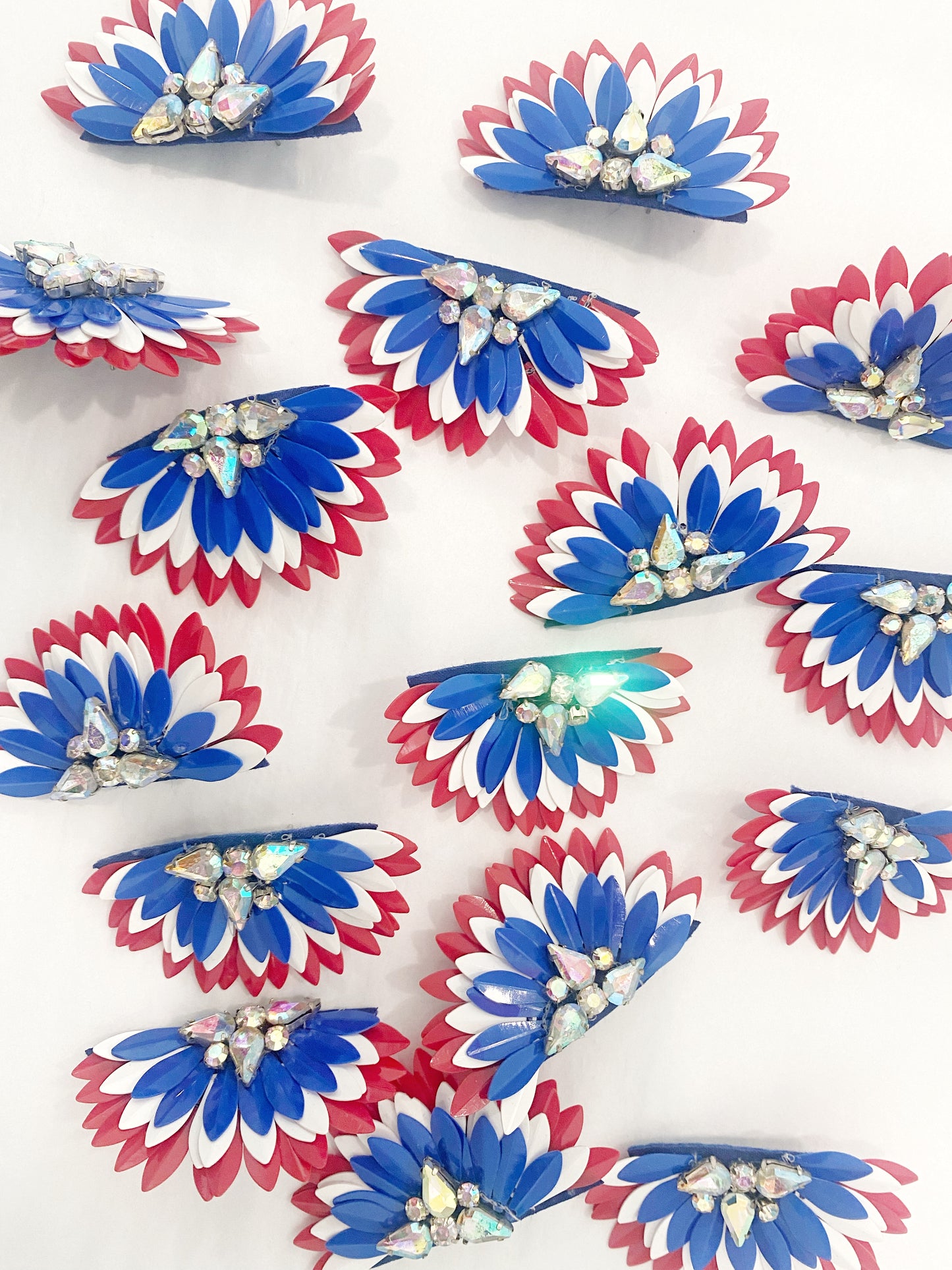 USA Feathered Wing Earrings