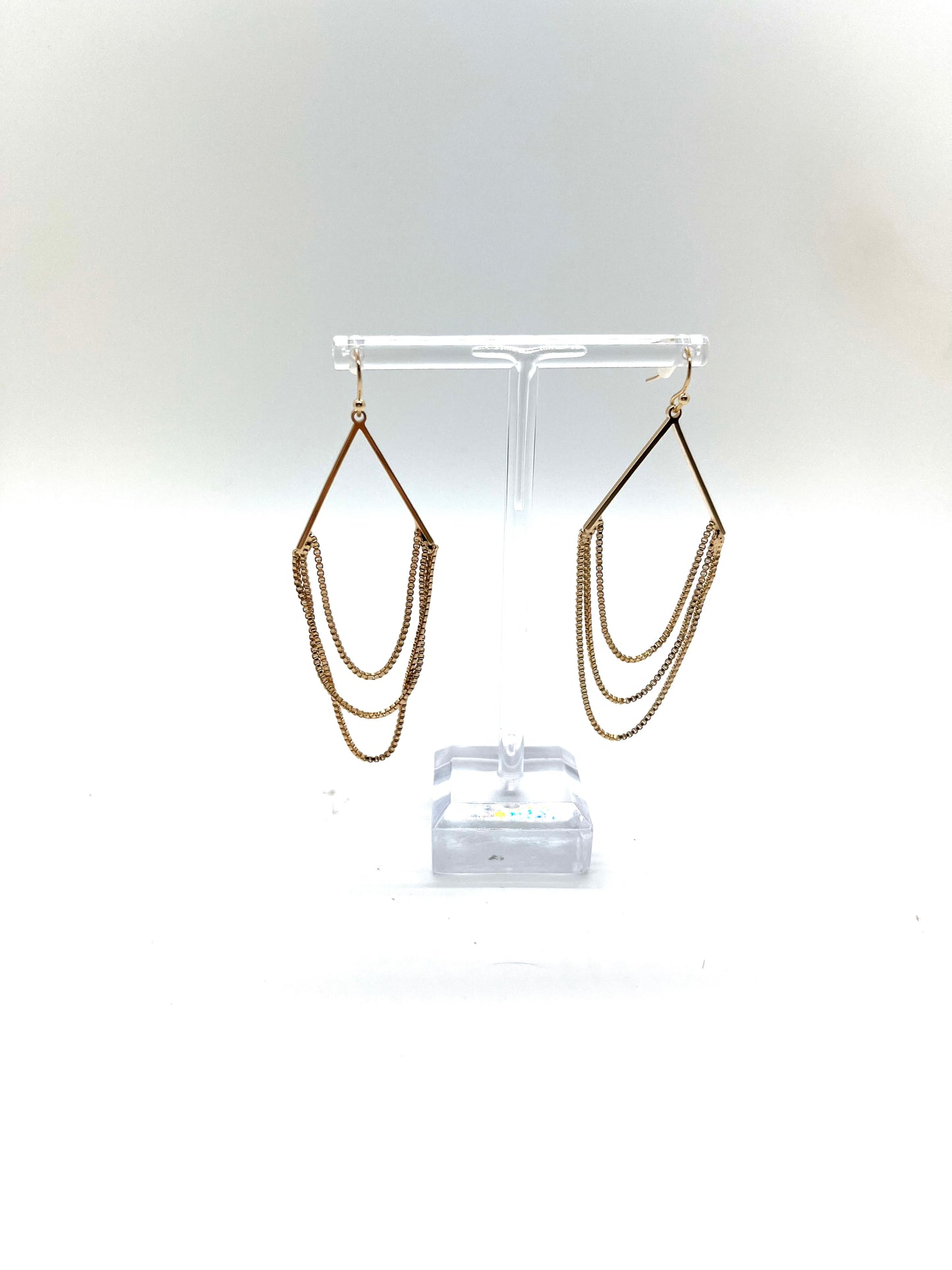 Triple Chain Drop Earrings