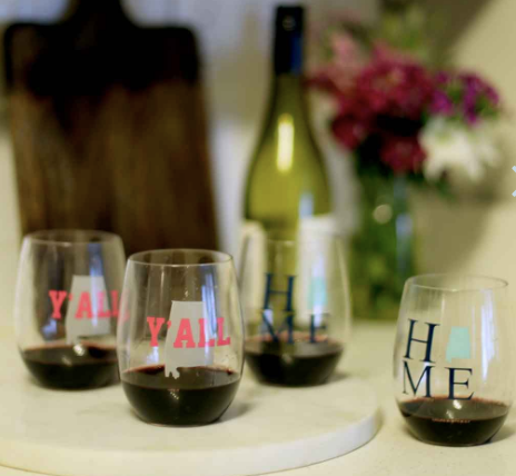 My Home's In Alabama Plastic Wine Glass