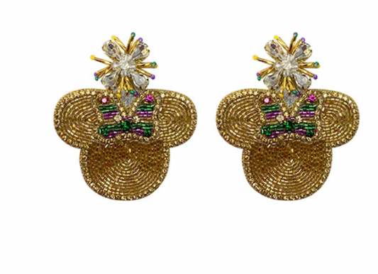 Mardi Gras Mouse Earrings