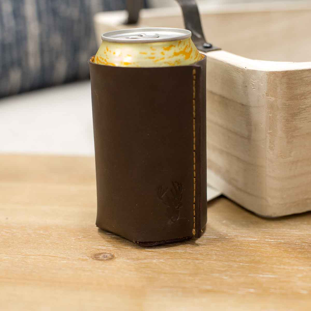 Leather Embossed Can Cooler
