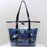 Navy/ Blue Clearwater Tote with Stripe Travel Case