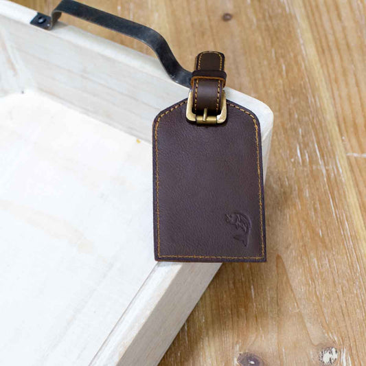 Men's Leather Embossed Luggage Tag