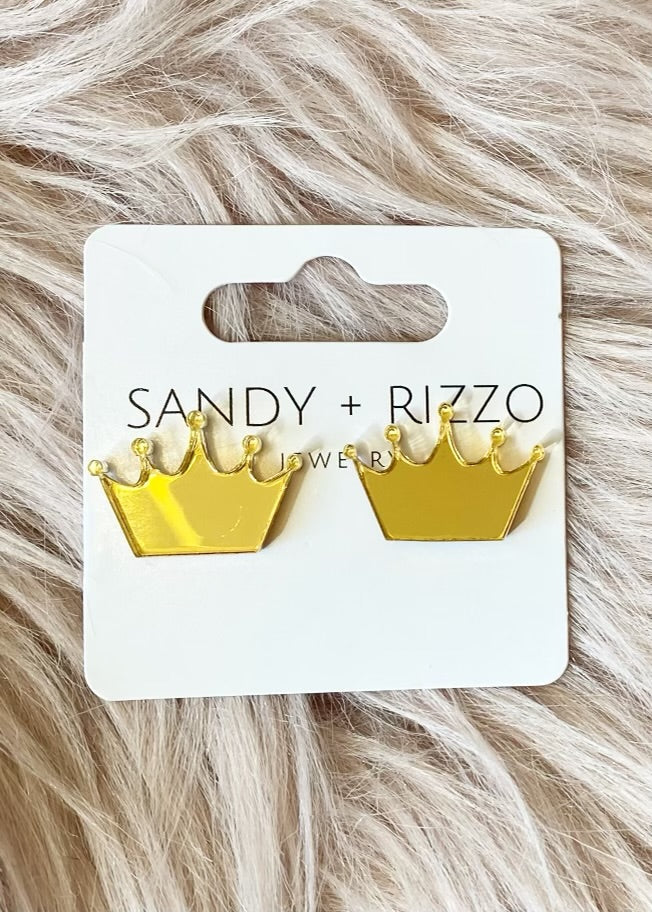 Sandy + Rizzo Gold Crown Stud