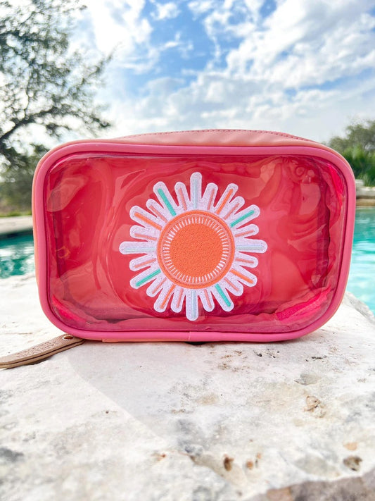Jadelynn Brooke Sunpatch Coral Cosmetic Bag