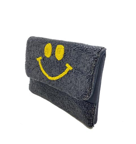 Smile Black Clutch