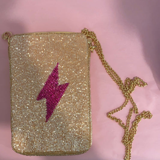 Sparkle Lightening Beaded Bag