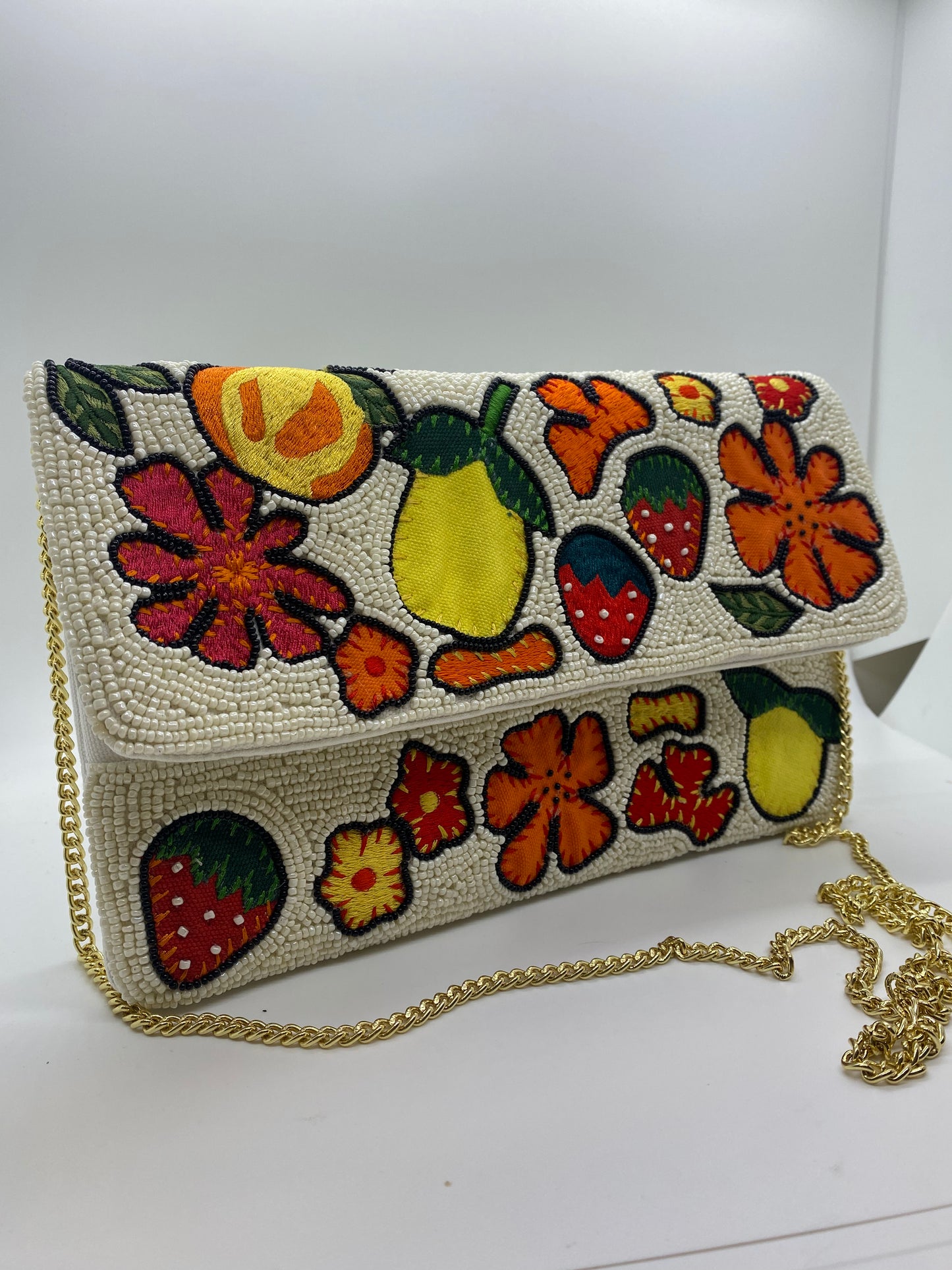 Summer Fruit Beaded Bag