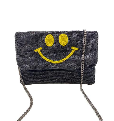 Smile Black Clutch