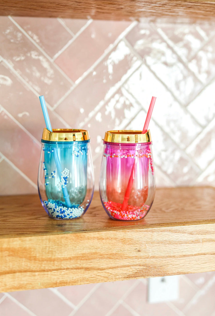 Pom Pom Wine Tumbler