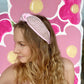 Headband Knot - Pink with Pearls
