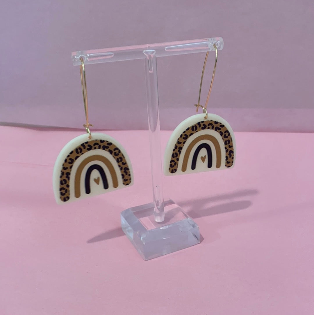 Over the Cheetah Rainbow Earring