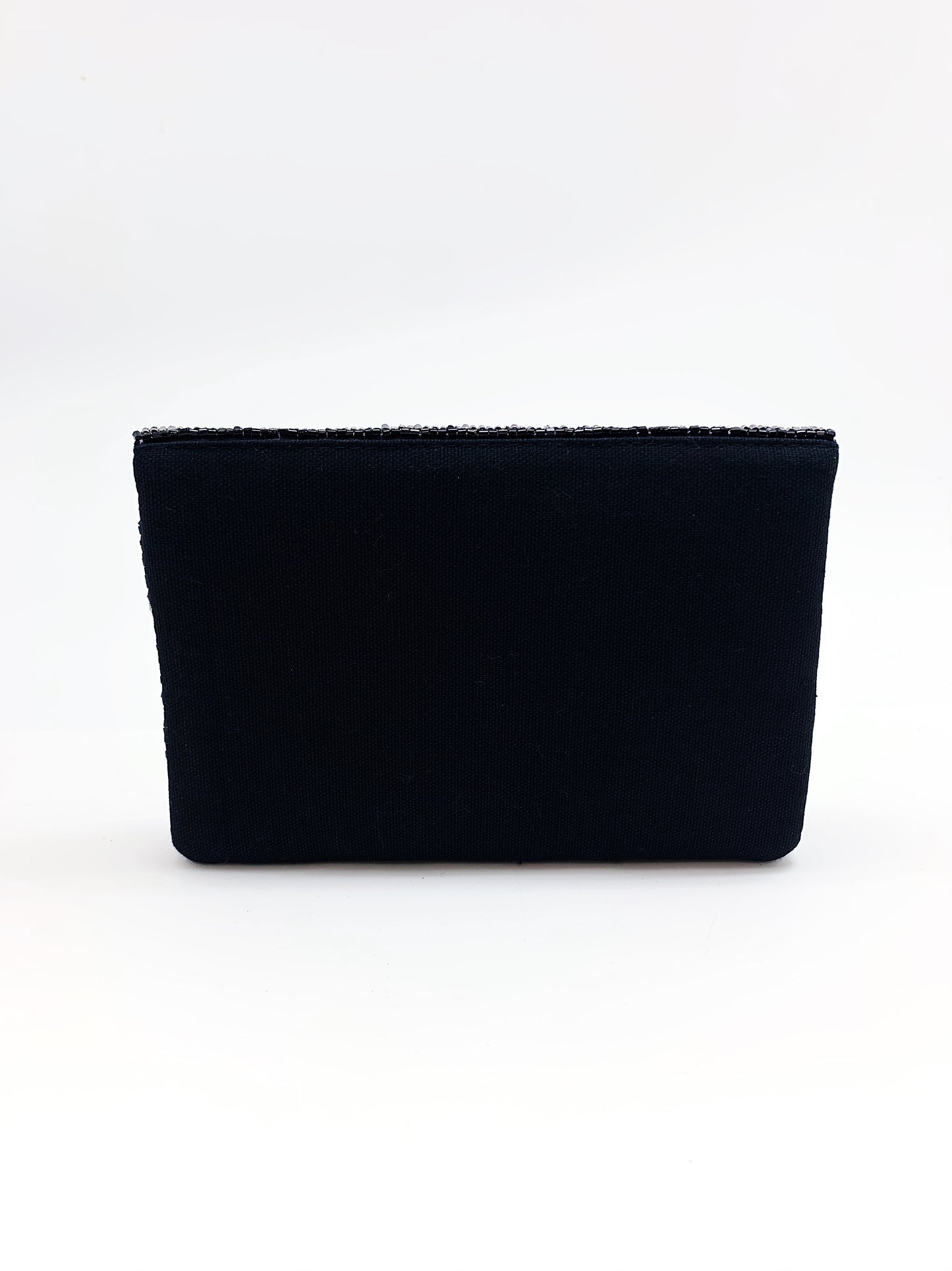 Silver Animal Print Beaded Bag