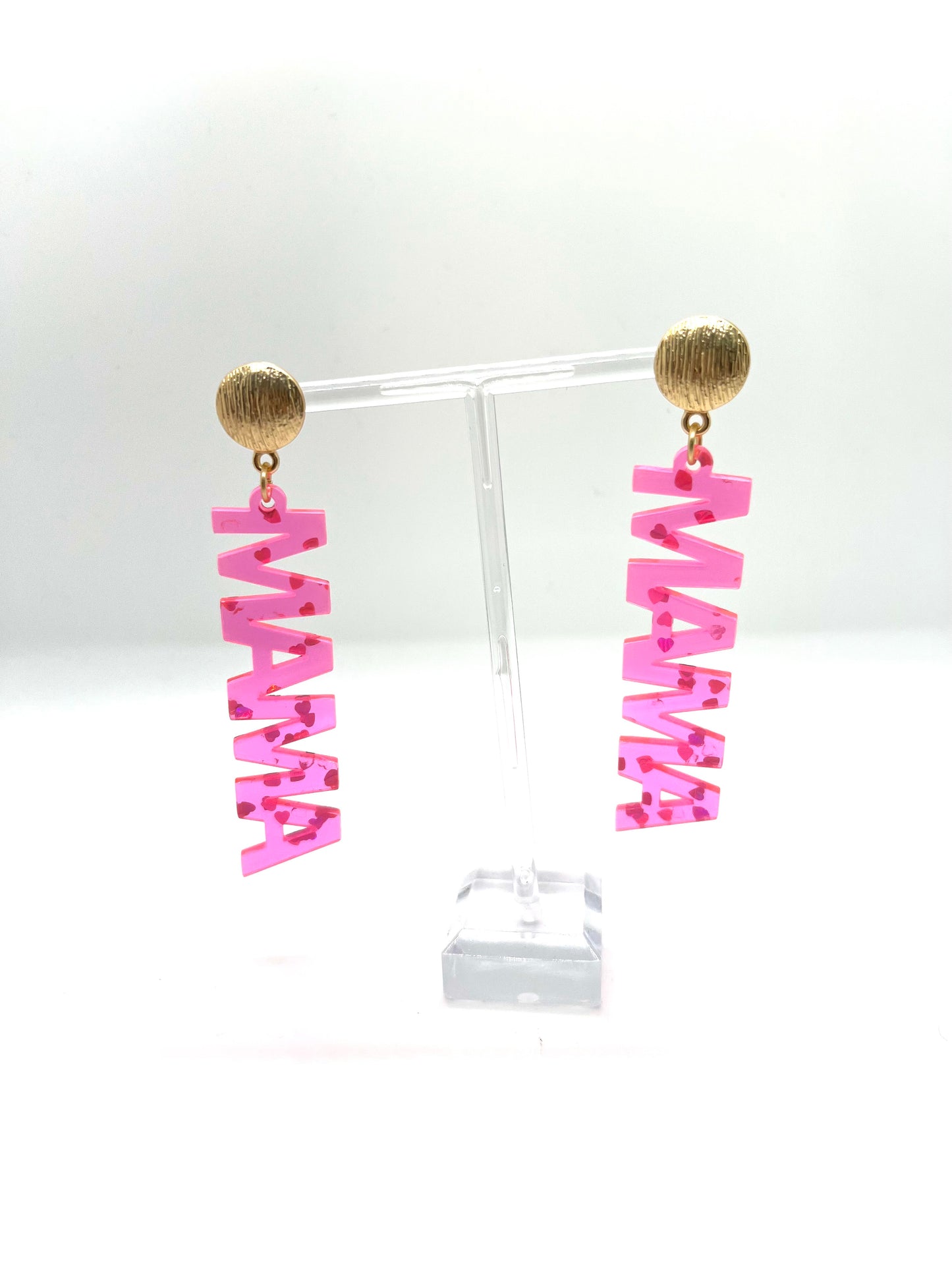 Mama Acrylic Earrings