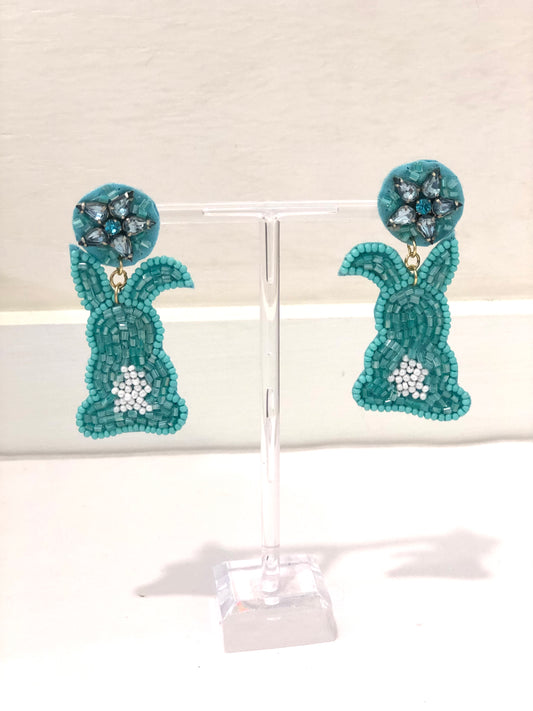 Turquoise Bunny Earring