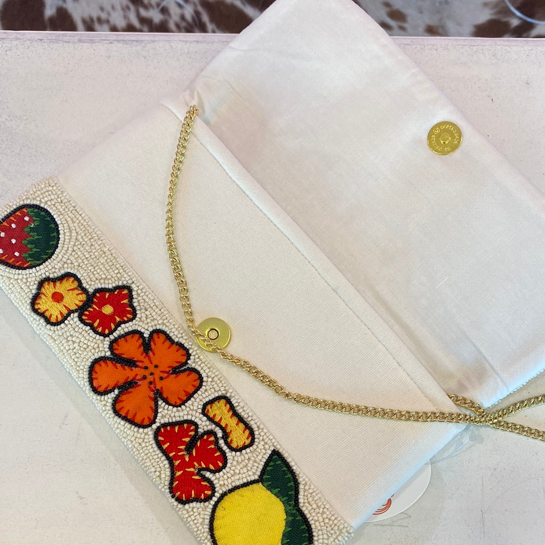 Summer Fruit Beaded Bag