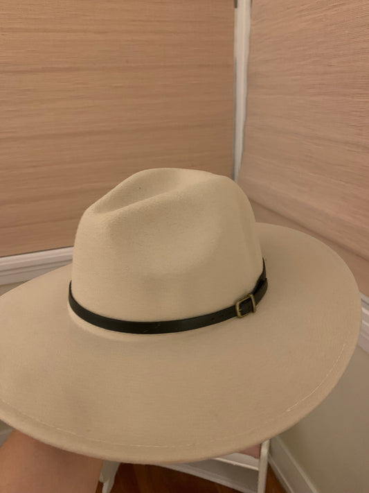 Beige Felt Hat