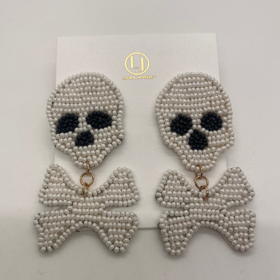 Laura Janelle Skull & Crossbones Beaded Earrings