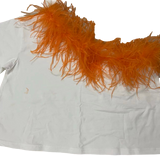 Queen of Sparkles Orange Feather Tee