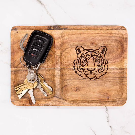 Etched Wood Valet Tray